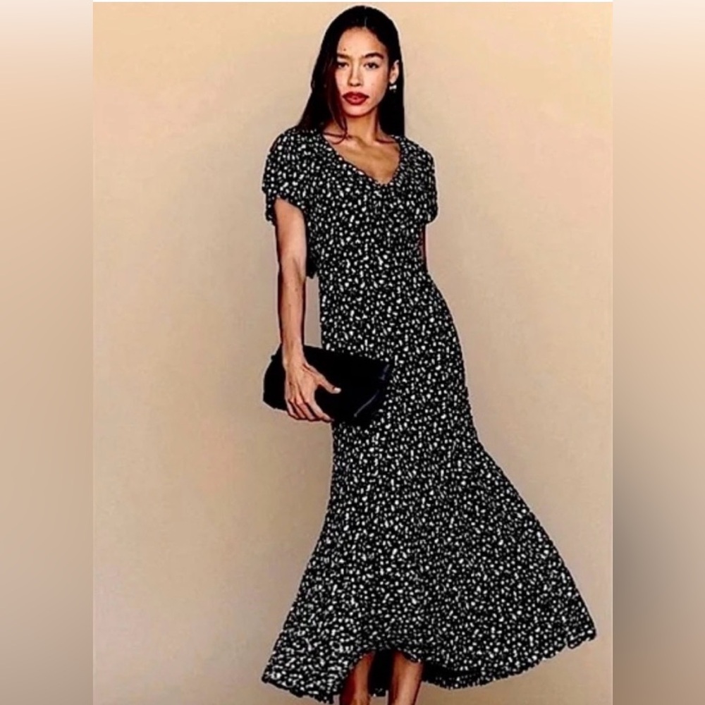 Reformation Talleen Floral Midi Dress (Size 2)